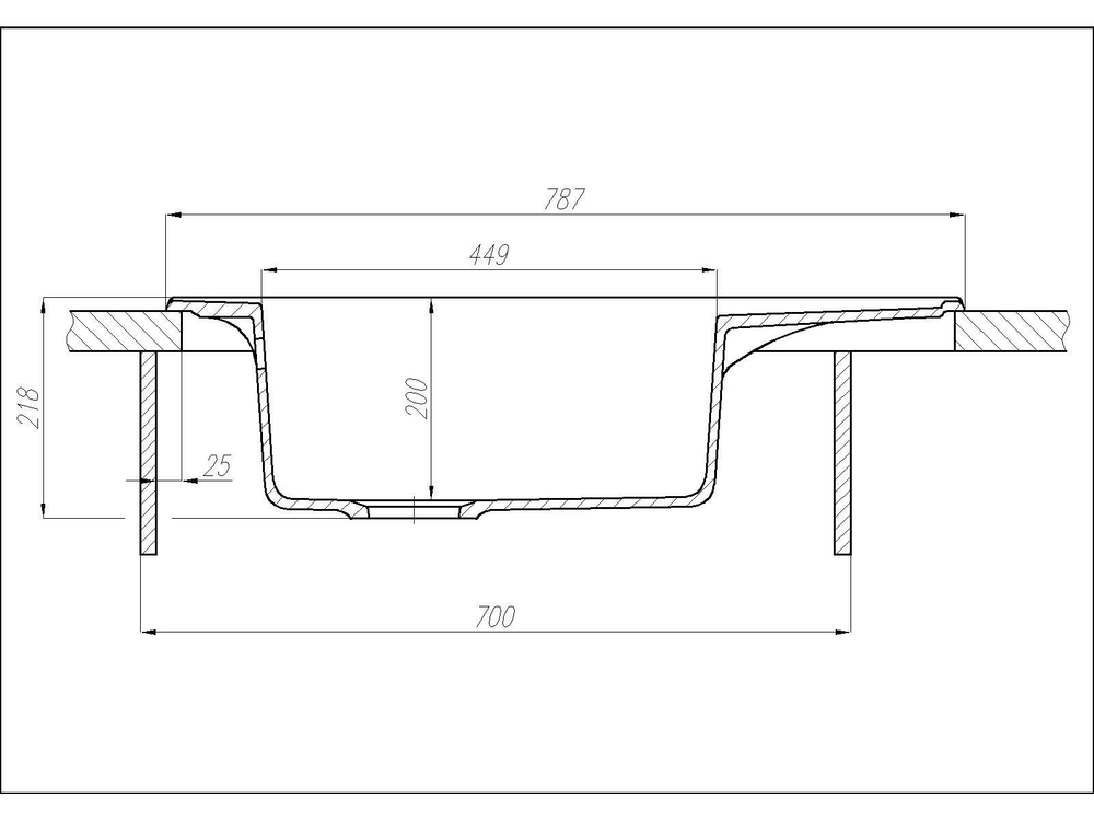 Кухонная мойка AQUATON Делия 78 Терракот