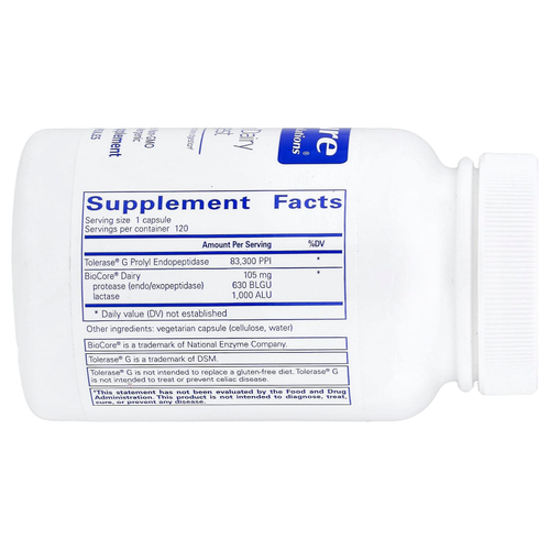 Pure Encapsulations, Gluten/Dairy Digest, 120 Capsules
