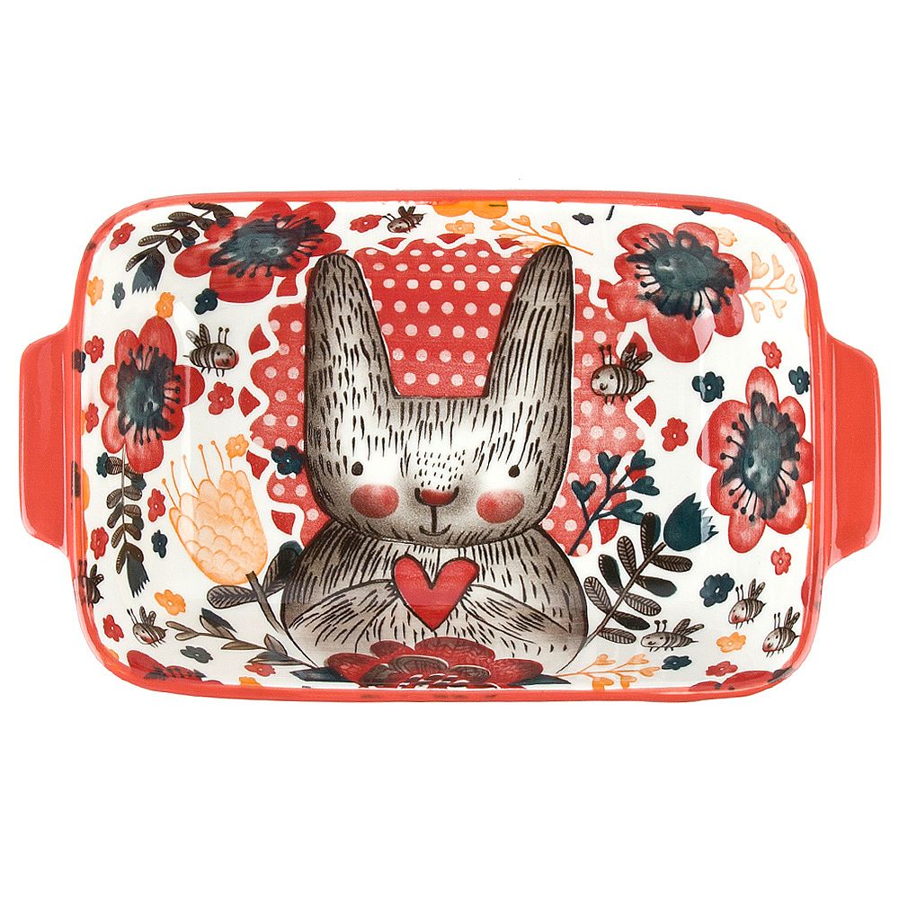 Блюдо для запекания " .Bunny" 22*13*5см. v=600мл. (фарфор) (min 8) (без инд. упак.)