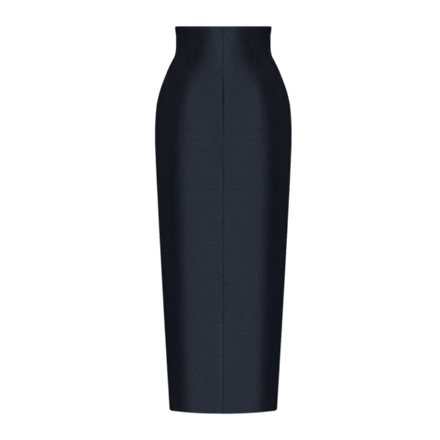 Юбка миди с завышенной талией из шелка