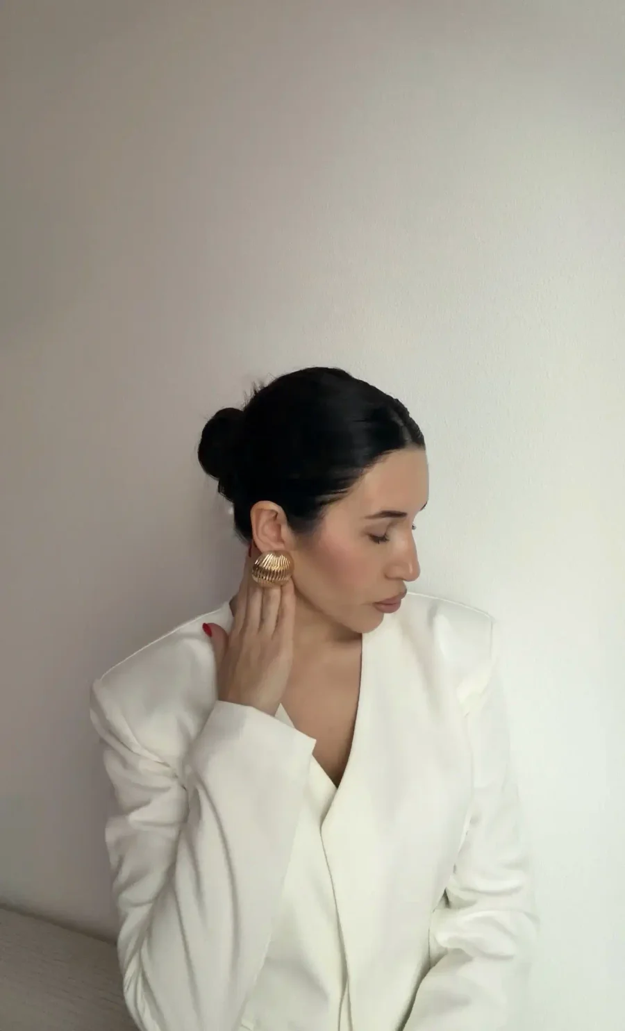 Серьги Луна, Золотые