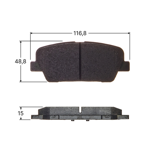 Колодки тормозные дисковые Avantech задние (противоскрипная пластина в компл.) AV107