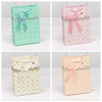 Пакет подарочный 14х20х7см "Леди" с тиснением (Микс)