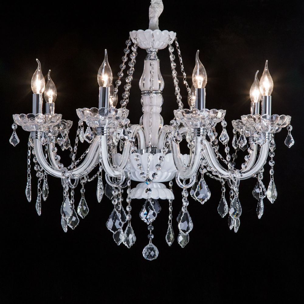 Citilux Финка CL353181 Люстра стеклянная подвесная Белая