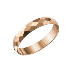 Кольцо обручальное серебро и позолота 585 пробы