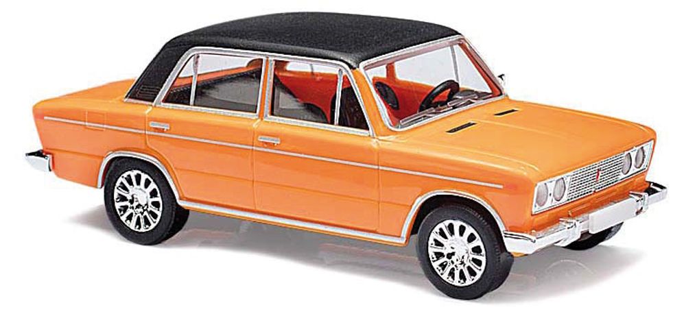 Автомобиль Lada 1600 с черной крышей, оранжевая (H0)