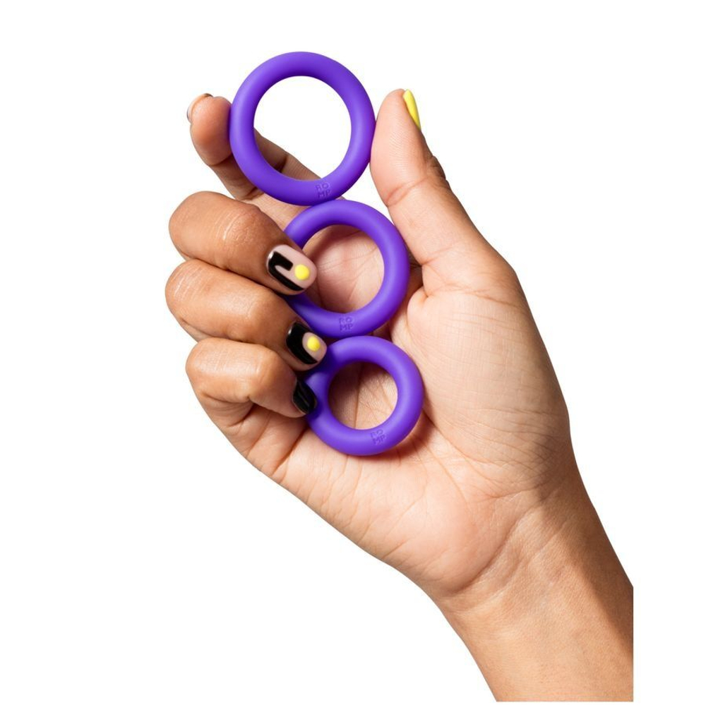 Набор из 3 фиолетовых эрекционных колец Remix Trio (Цвет: фиолетовый)