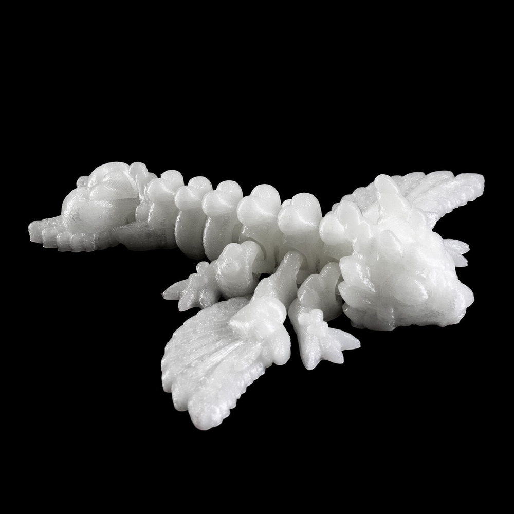 Фигурка сердце подарок на день влюбленных, игрушка сердце дракончика, 3D печать, светящийся красно-оранжевым