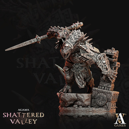 Grand Alliance Order  Seraphon Lizardmen Saurus Завр воитель миниатюра для dnd, днд, pathfinder, фентези, Настольная игра, НРИ, Варгейм, РПГ