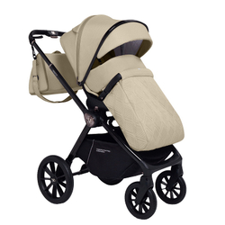Детская коляска Sweet Baby Vento Black 3 в 1 Beige