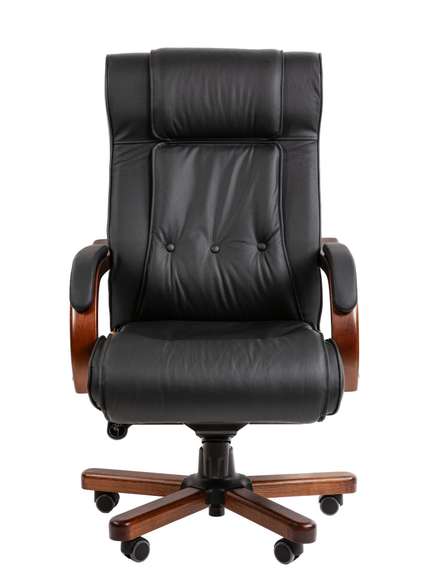 Офисное кресло Chairman 653 Россия черная нат.кожа/экокожа (мультиблок) N