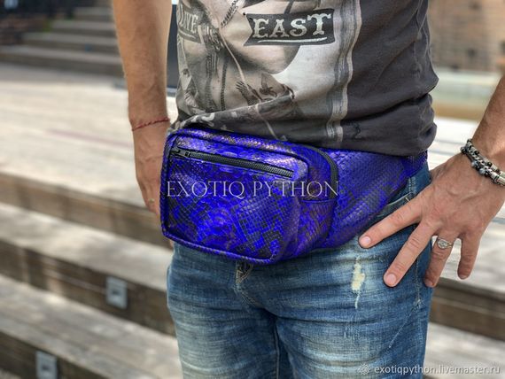 Сумка мужская из кожи питона BG-407