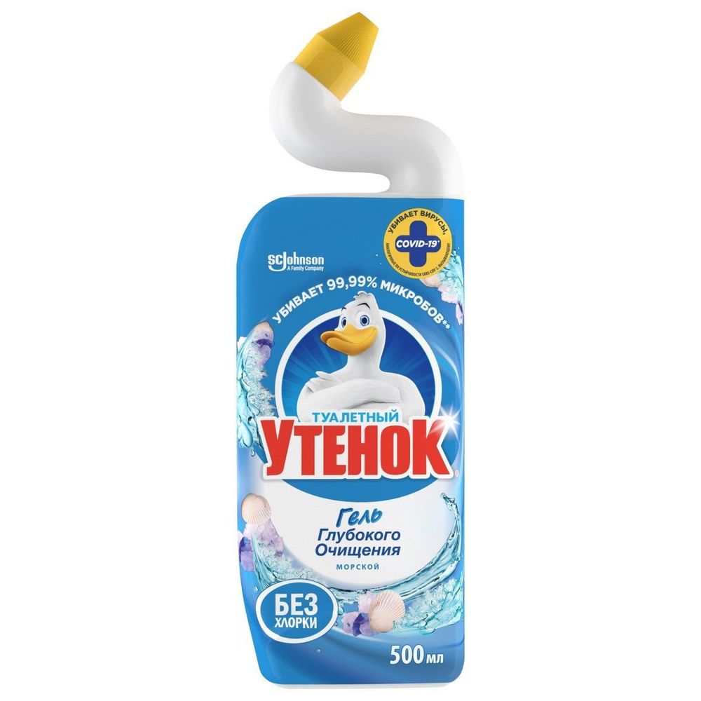 Туалетный утенок 500мл 5 в 1 Ср-во чист. д/унитаза Морской