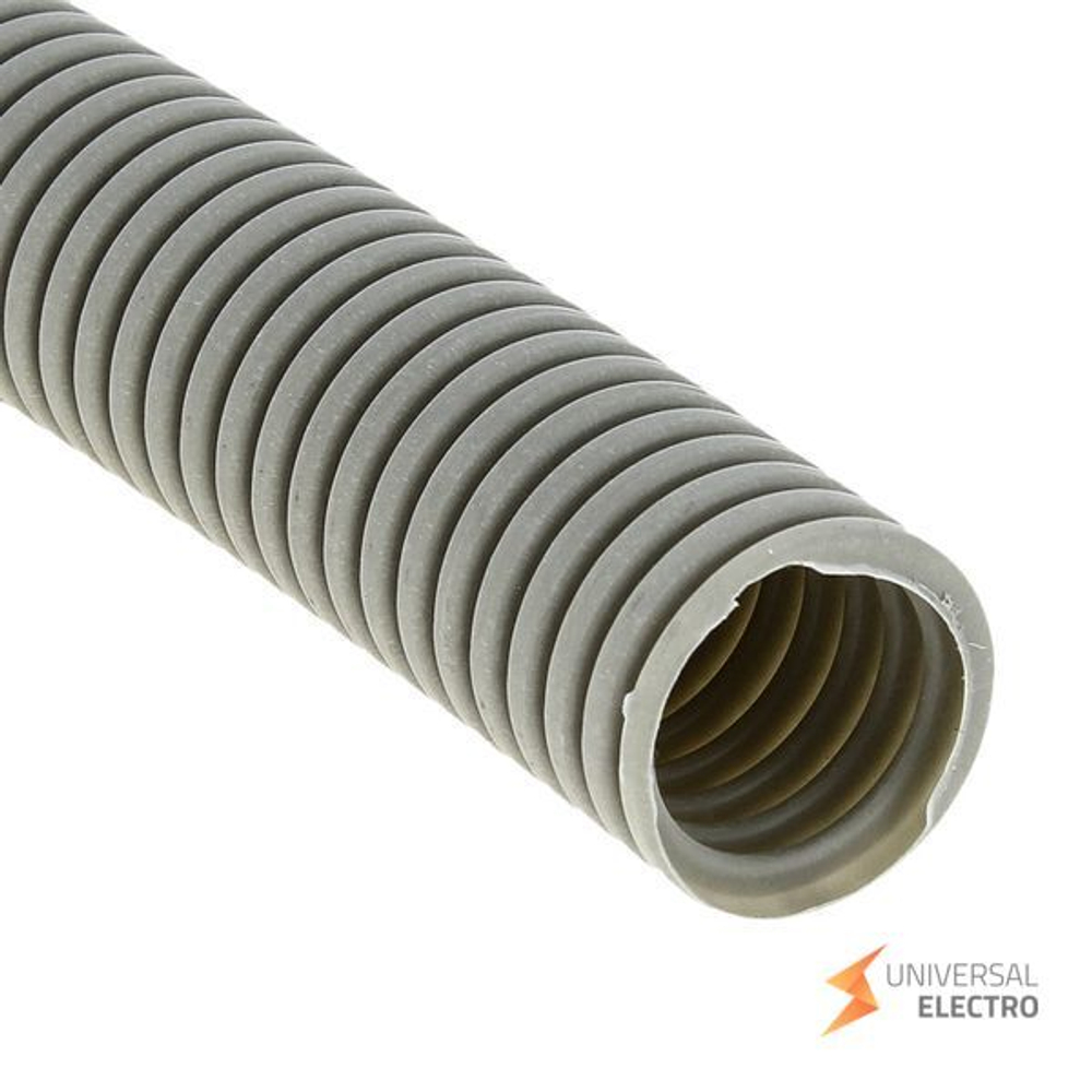 Труба гофр, ПВХ с протяжкой d50 мм (20 м) серая EKF-Plast