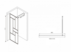 Душевая перегородка ABBER Immer Offen AG63100B8