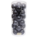 Новогодние шары 5 см (набор 24 шт) «Глянец», графит