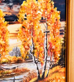 AMB-74/28 Картина «Красота природы» (с янтарной крошкой) дер.краш.рамка 12х15