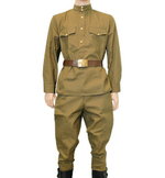 Костюм ВОВ мужской (гимнастерка и брюки хаки)
