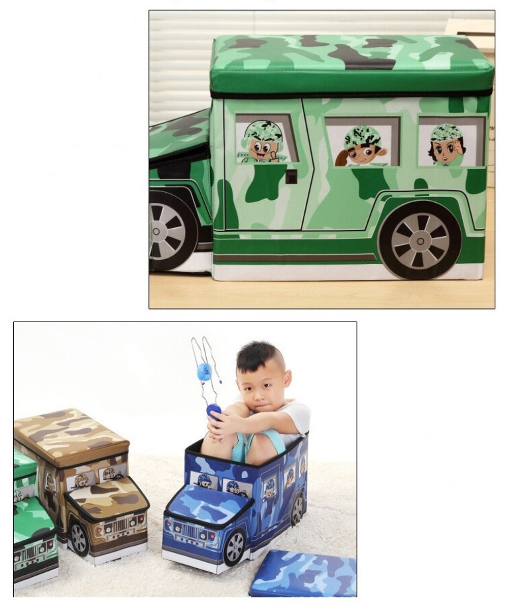 Коробка для хранения игрушек и вещей Blonder Home Jeep Blue BJP/88