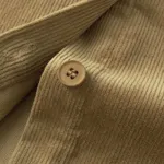 Рубашка YMKASHIX Velvet Button Det зеленая / песочная