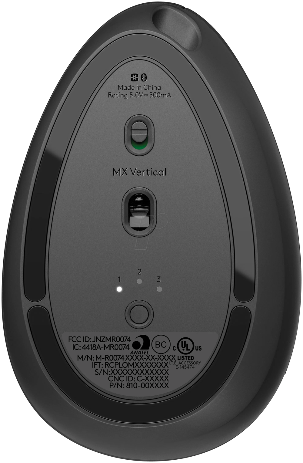 Беспроводная вертикальная мышь Logitech MX Vertical, черный