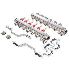 Коллектор нерж. в сборе с расходомерами 1 ВР-3/4 НР, 5 выходов