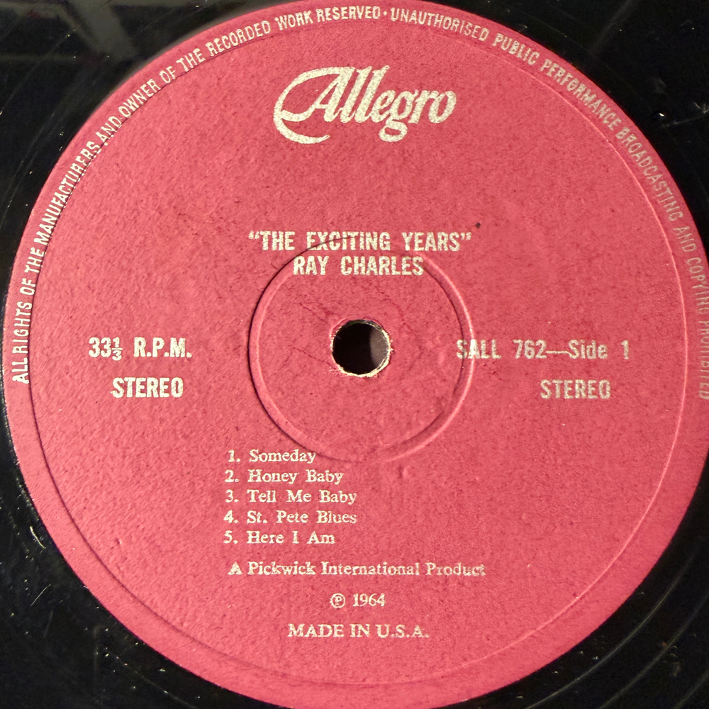 Ray Charles ‎– The Exciting Years (США 1964г.)