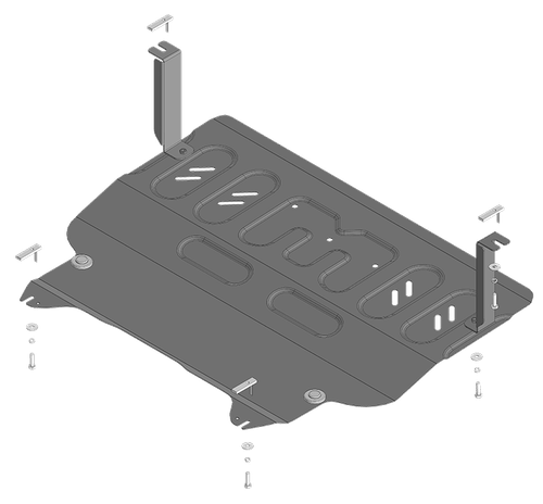 Защита стальная 2 мм Д, КПП GAC GS5 MOTODOR.77801