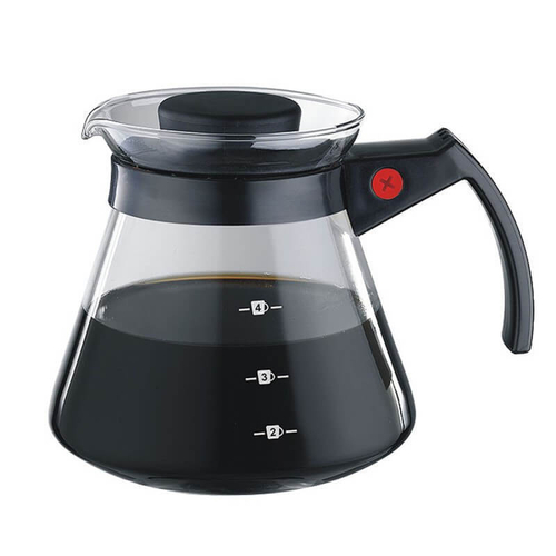 Чайник сервировочный Tiamo HG2314, объем 450 мл, жаропрочное стекло, цвет черный