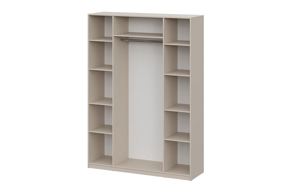 Шкаф для одежды распашной с полками Белый текстурный 80х51х221 см