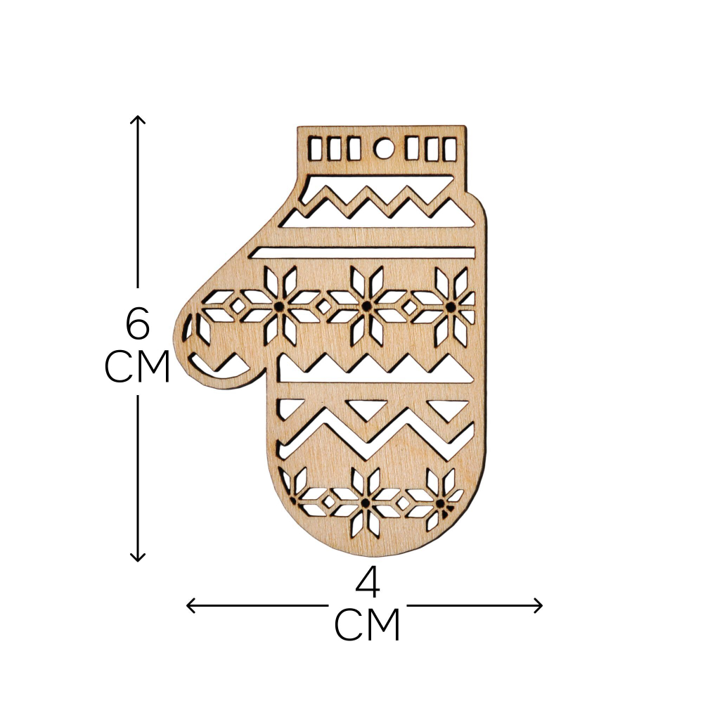 Подарочный набор игрушек на новогоднюю елку, деревянные
