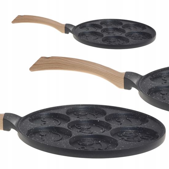 Сковорода для оладий 26 см. Kamille КМ 4214 смайлики