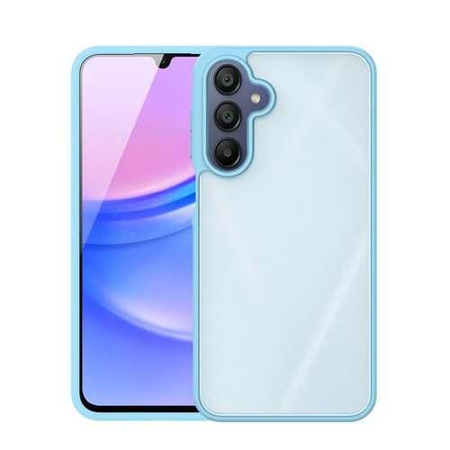 Прозрачный матовый чехол светло-синего цвета (Light Blue) для Samsung Galaxy A17 (5G, 4G), Galaxy A26 5G и Galaxy A16 (5G, 4G), серия Yind Series от Dux Ducis