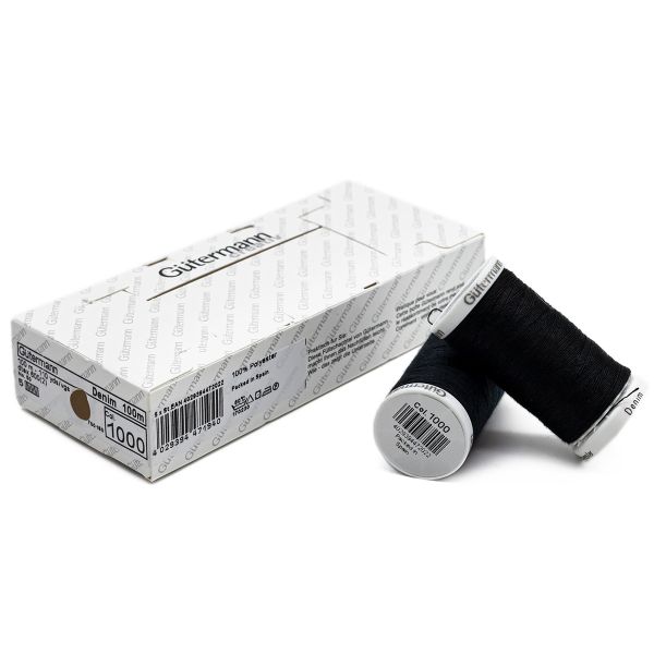 Нитки для джинсовых тканей Gutermann Denim 50 (100 метров), 5 кат. | 1000
