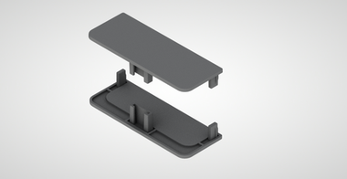 Комплект закрытых заглушек для C профиля (2 шт.) №13