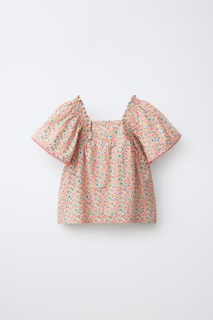 ZARA ТОП С ЦВЕТОЧНЫМ ПРИНТОМ, РАЗНОЦВЕТНЫЙ