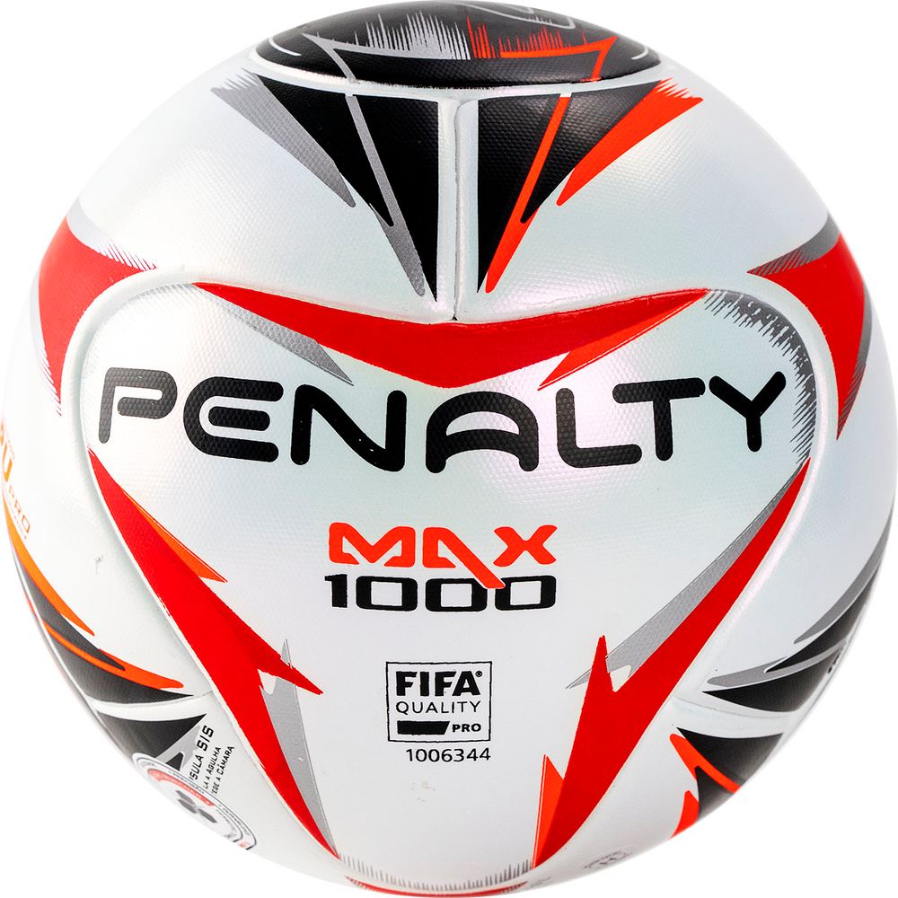 Мяч футзал. PENALTY BOLA FUTSAL MAX 1000, 5415911170-U, р.4, PU, FIFA Pro, термосш.,бел-кр-чер