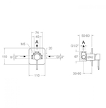 Встраиваемый смеситель для душа на 1 выход ODISEA 391801SCUC медь