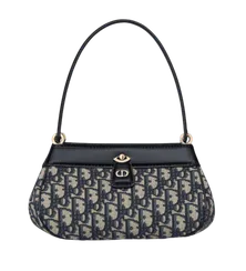 Сумка Dior Key, модель маленького формата темно-синий