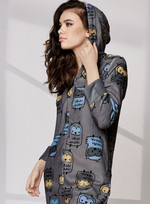 Теплый флисовый комбинезон на молнии Night Life (Размер: L) (Цвет: серый)