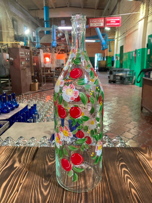 Четверть 3л. прозрачное стекло, Вишня