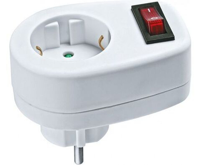 Navigator Переходник NAD-1E-СS-WH 1гн. с выкл. 94669