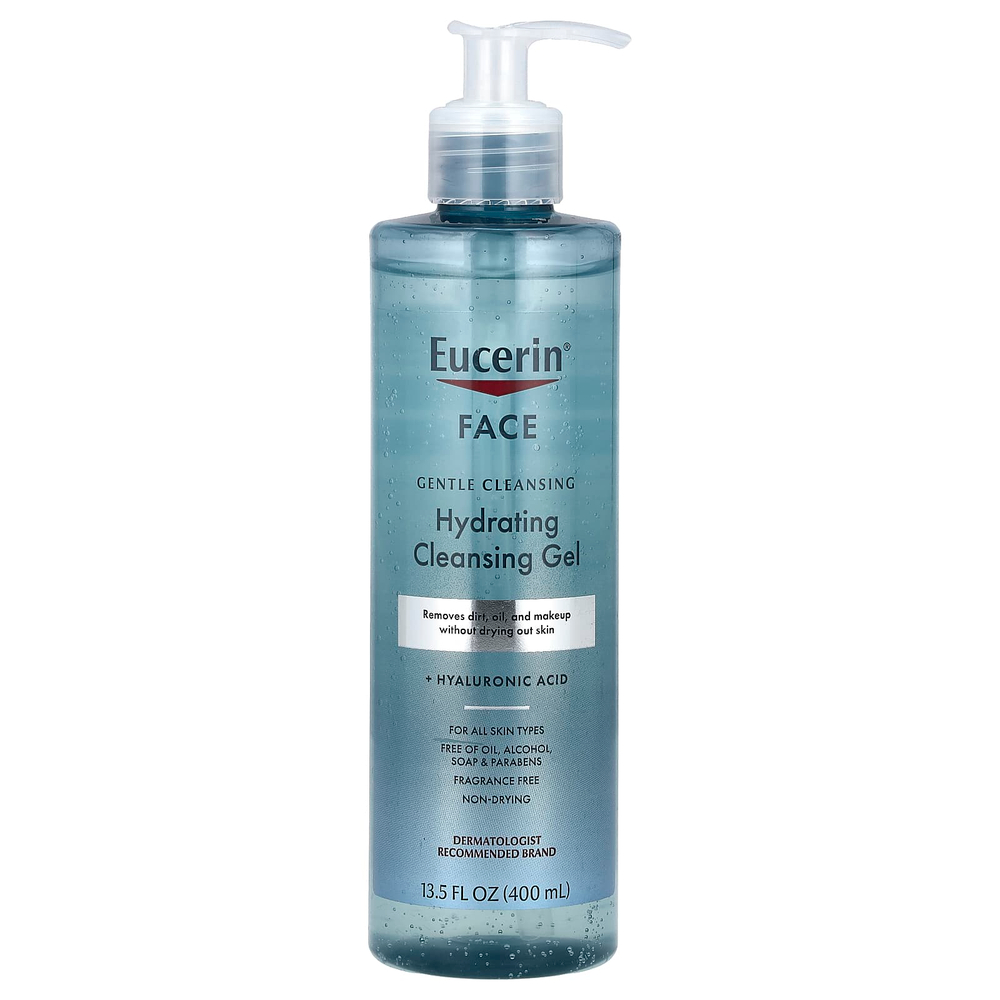 Eucerin, Увлажняющий очищающий гель, для лица, без отдушек, 400 мл (13,5 жидк. унц.)