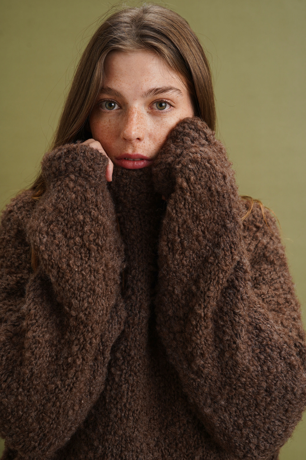 Свитер "Тедди" шоколадного цвета