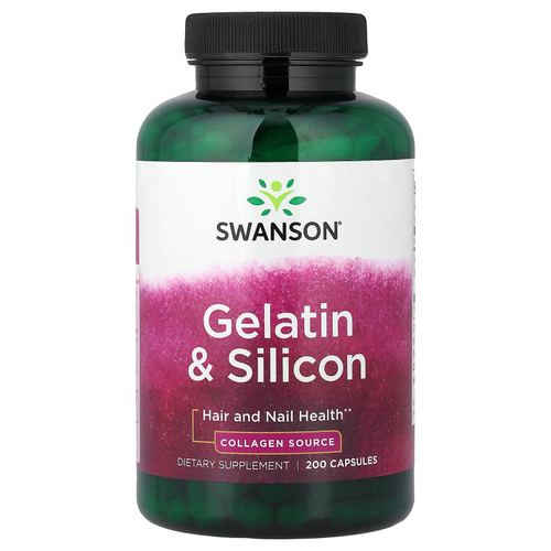 Swanson Vitamins, Желатин и кремний, 200 капсул