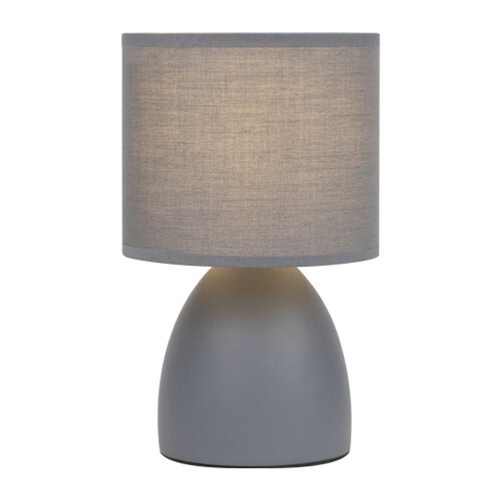 Настольная лампа Rivoli Nadine 7042-501 1 * Е14 40 Вт керамика серая с абажуром