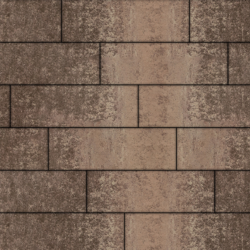 Тротуарная плитка ПРЯМОУГОЛЬНИК 750х250 мм - Листопад гладкий Хаски