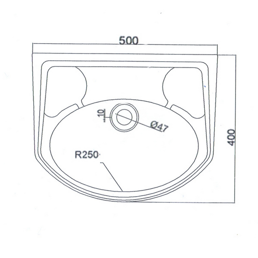 Умывальник "Браво-50" БЕЗ отв  (на кронштейн 24 см) (г.Лобня)