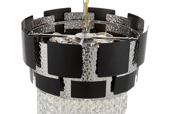 Подвесной светильник Lumina Deco Kruvia LDP 7045-400 BK+CHR