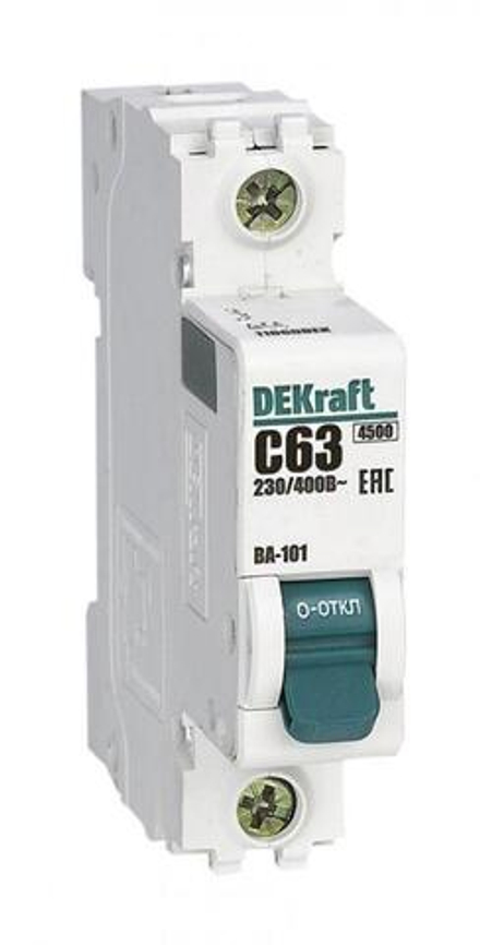 Dekraft Авт.выкл. 1Р 63А 4,5кА C